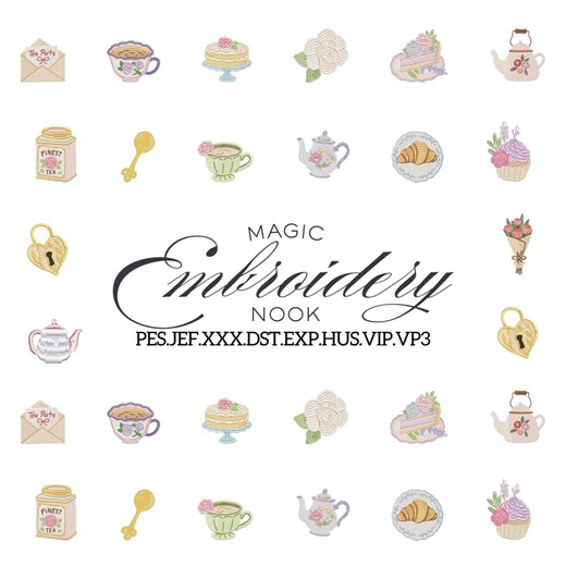 Regency Era Mini Pastel Embroidery. Diamond of the Season Tea Party Stitch. Victorian and Rococo Inspired Afternoon Tea Time Sew Project. - Etsy