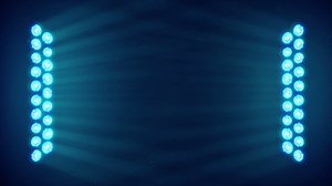 Bright Stage Lights Flashing in Blue Color