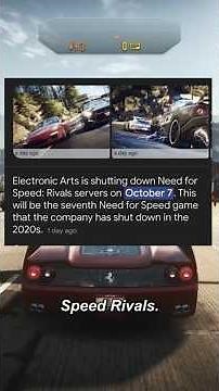 Gamers... It’s Over 💔 | NFS Rivals Online Just Shut Down Forever #shorts #nfsrivals #eanews