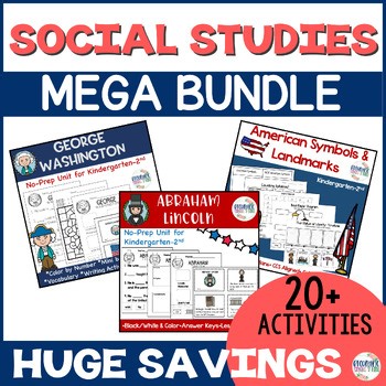 Famous Americans Social Studies Unit K 2 Activities Project Bundle