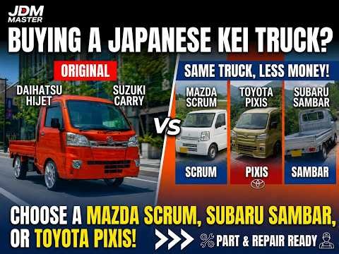 Buying a Japanese Kei Truck? Choose a Mazda Scrum, Subaru Sambar, or Toyota Pixis!