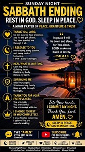Before You Sleep Tonight… Give This to God 🌙 | Sunday Night Sabbath Ending Prayer