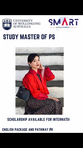 𝐒𝐭𝐮𝐝𝐲 𝐚𝐭 𝐔𝐧𝐢𝐯𝐞𝐫𝐬𝐢𝐭𝐲 𝐨𝐟 𝐖𝐨𝐥𝐥𝐨𝐧𝐠𝐨𝐧𝐠 - 𝐓𝐨𝐩 𝟏% 𝐫𝐚𝐧𝐤𝐞𝐝 𝐢𝐧 𝐭𝐡𝐞 𝐰𝐨𝐫𝐥𝐝 Why Choose University of Wollong? - 𝐑𝐞𝐚𝐬𝐨𝐧𝐚𝐛𝐥𝐞 tuition fees - 𝐕𝐚𝐫𝐢𝐨𝐮𝐬 𝐒𝐜𝐡𝐨𝐥𝐚𝐫𝐬𝐡𝐢𝐩𝐬 available for international students. - 𝐏𝐚𝐭𝐡𝐰𝐚𝐲 and 𝐄𝐧𝐠𝐥𝐢𝐬𝐡 𝐩𝐚𝐜𝐤𝐚𝐠𝐞 available - UOW offers EXCELLENT career outcomes 𝐀𝐩𝐩𝐥𝐲 𝐰𝐢𝐭𝐡 𝐒𝐌𝐀𝐑𝐓 𝐄𝐃𝐔𝐂𝐀𝐓𝐈𝐎𝐍:𝐃𝐢𝐫𝐞𝐜𝐭 𝐚𝐠𝐞𝐧𝐭 𝐨𝐟 𝐔𝐧𝐢𝐯𝐞𝐫𝐬𝐢𝐭𝐲 𝐨𝐟 𝐖𝐨𝐥𝐥𝐨𝐧𝐠𝐨𝐧𝐠 Register: hh