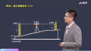 二建实务 高程测量与计算： HA+a=HB+b（已知+后视=未知+前视）