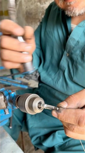 Small Taper Spring Making on Drill Machine | Simple & Precise Coil Method #youtubeshorts