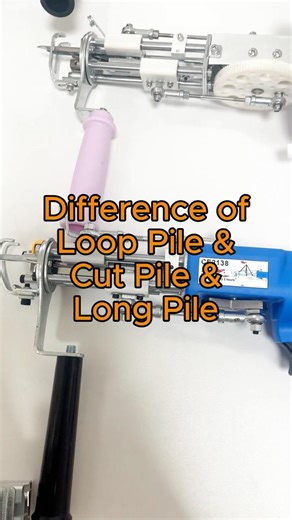 Loop Pile vs Cut Pile vs Long Pile | Rug Tufting Texture Comparison #tufting #tuftinggun #rugtufting