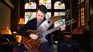 A Beautifully Meditative Cover of Leonard Cohen's 'Hallelujah' on a 26 String Harp Guitar