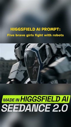 brave girl fight with robots #short #higgsfieldai#higgsfield#seedance2