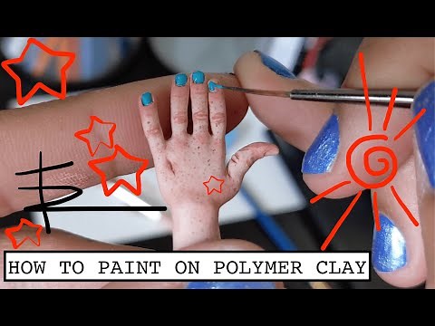 HOW TO PAINT ON POLYMER CLAY - ACRYLIC PAINT ON FIMO CLAY
