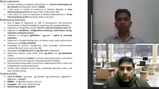 Interview question answer on postgresql 4 years experience dba #technology #RDBMS #part1 | SKY DB Consultant / Trainer