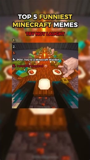 TOP 5 FUNNIEST MINECRAFT MEMES (Try Not To Laugh) | #minecraft #memes #shorts