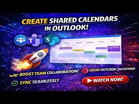 Creating a Shared Calendar in Outlook Using Microsoft Groups, Teams, and SharePoint Calendars
