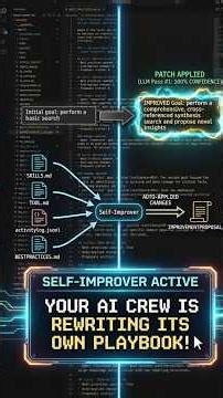AI Agents That REWRITE Themselves Overnight 😱🔄 #MultiAgent #CrewAI #Ollama #AI #SelfImprovingAI