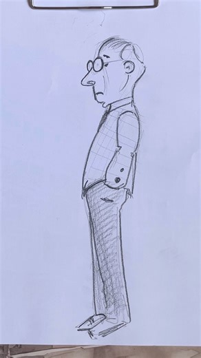 Drawing a Thin Man Caricature Quick Caricature Drawing Tutorial