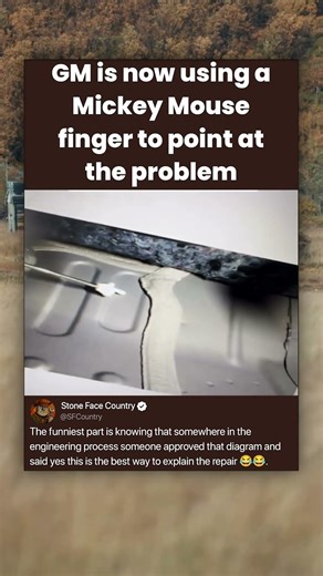 GM is now using a Mickey Mouse finger to point at the problem