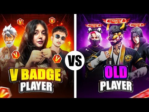 Old Players vs V Badge YouTubers |Free Fire KI DUNIYA ME Skill vs Fame #iQ0O #iQО013#iQOOGamersUnite