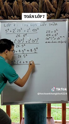 Toán lớp 7 - Thu gọn biểu thức - Lũy thừa#maths #learnontiktok #thaygiangtoan