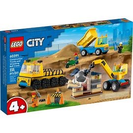LEGO City - Les camions de chantier et la grue à boule de démolition - 60391 | Rakuten