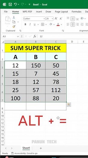 Excel Super Sum Trick | Kashmiri + Urdu Computer Tips