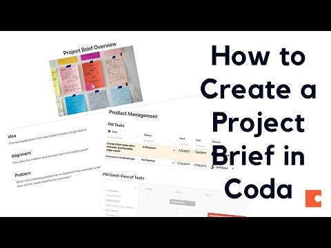How to Create A Project Brief Tutorial - Google Docs Alternative (Coda)