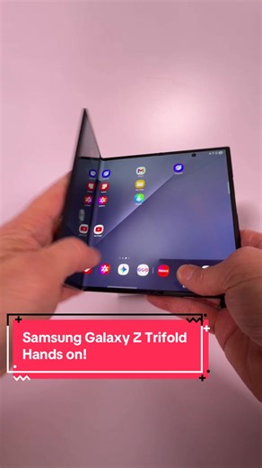 Samsung Galaxy Z Trifold hands on! It’s a phone AND a 10 inch tablet. #ces #techtok #handson #trifold
