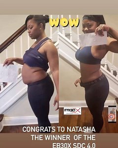 3.1K views · 126 reactions | Congrats to Natasha the winner of the EB30X SDC 4.0 Program.. These amazing results was achieved in 5 weeks... https://eb30xshop.bigcartel.com/product/sp5 | EB30X Fitness Studio | Facebook