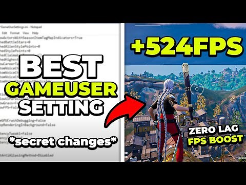 The BEST Fortnite Game User Settings 🔧✅ (FPS BOOST CONFIG!)