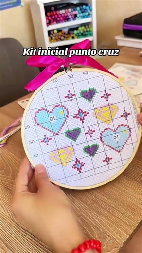 Cross stitch starter kit 🧵❤️ #crafts #crossstitch #diy
