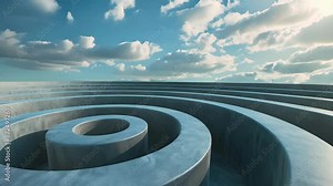 A maze of spirals each one a path to a different abstract world waiting to be explored.