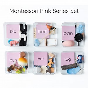 Montessori Pink Series | 36 Short Phonetic Objects With Cards - Etsy