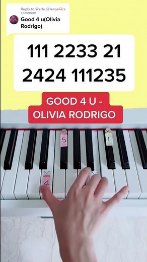 Good 4 U - Olivia Rodrigo (Piano Tutorial) #good4uoliviarodrigo #good4upiano #easypianotutorial