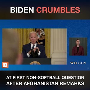 399K views · 10K reactions | Biden Crumbles at First Non-Softball Question After Afghanistan Remarks | Breitbart | Facebook