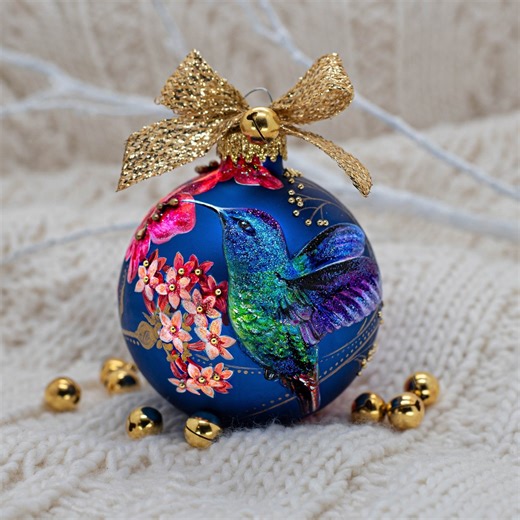 Hummingbird Christmas Ornament Hand-painted Holiday Decor Premium Collectible Christmas Ornament - Etsy