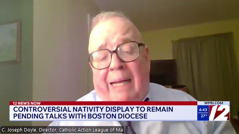 Controversial nativity display to remain pending talks with Boston Diocese