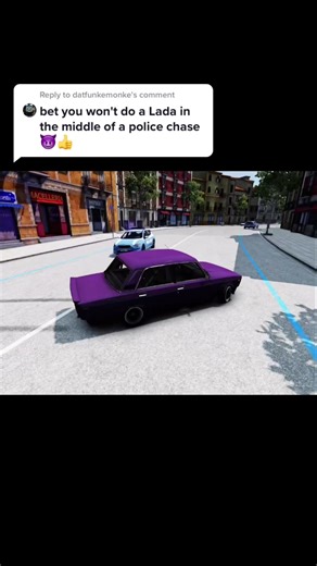 Reply to @datfunkemonke bet 😏#beamng #beamngdrive #drift #drifting #fullsend #lada #2105 #policechase #foryoupage
