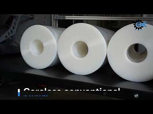 Stretch film rewinder coreless cored pre stretch RPSC 500 COMBINE