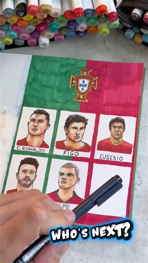Sketching Pepe and other outstanding Portuguese football players, who’s next? #art #Ronaldo #neymar
