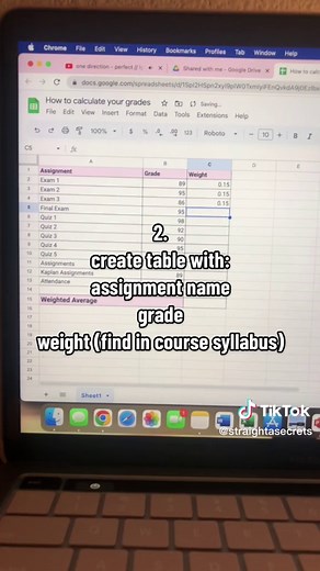 Calculate Your Grades with Google Sheets Easily
