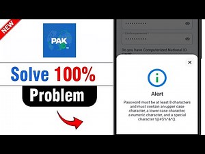 Pak Identity App Password must be at least 8 characters long and include letters numbers and symbols