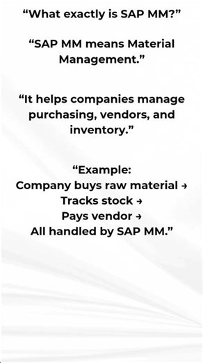 What is SAP MM Module? #shorts #ChetanSAPMM