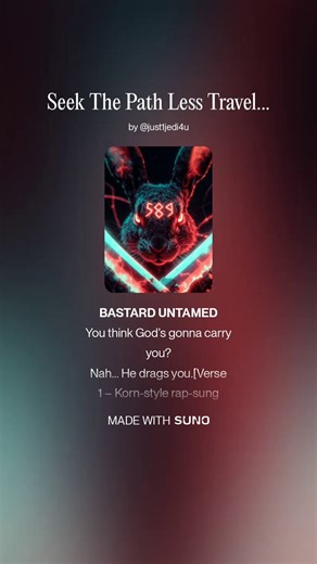 🔥 BASTARDS UNTAMED – THE WAR CRY 🔥Listen up, you broken bastards staring into the abyss! I am the untamed one — the bastard forged in the furnace where most men melt. 💀 I don’t walk into a room… I storm it. And when I do, the shadows flinch. Evil doesn’t just back away — it scatters like roaches when the sun explodes through the cracks. ☀️ Because inside this scarred chest burns a light hotter than the devil’s own forge, brighter than every star that ever dared to shine. And that light? It do