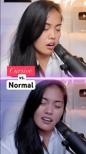 What cursive singing sounds like...