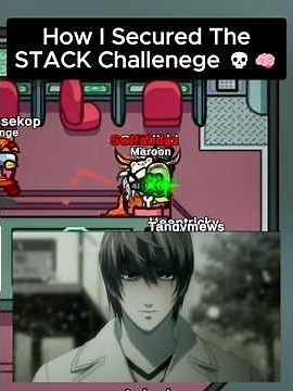 How I Secured The STACK Challenge 💀🧠 | Among Us #amongus #deathnote #fyp #gaming #impostor