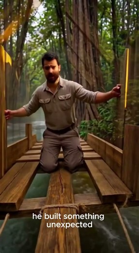 Hidden Bridge House Above a Wild Jungle River | Cinematic ASMR Build