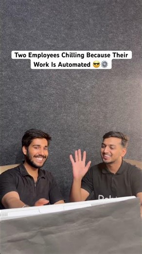 Two Employees Chilling Because Their Work Is Automated 😎⚙️ #shorts #ytshorts #funny #viral