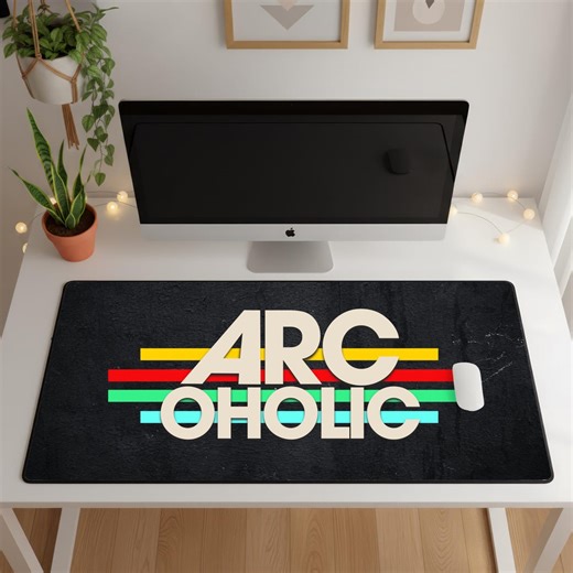 Arcoholic Gamer Desk Mat Retro Arcade Gamer Mouse Pad Arc Raiders Setup Decor Gaming Mousepad XXL Retro Design Christmas Gamer Gift - Etsy