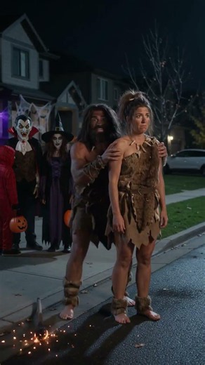 Caveman thought Halloween humans were real monsters! #Caveman