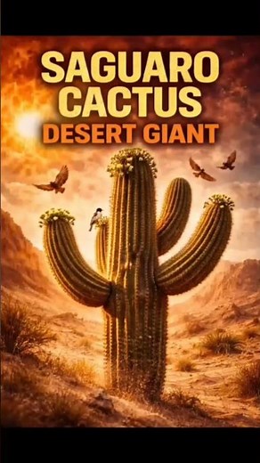 Saguaro Cactus — The Desert Giant That Survives Extreme Heat #DesertSurvival #SaguaroCactus #short