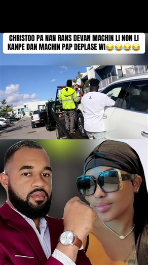 Christoo pa nan rans devan machin: yon komik scene