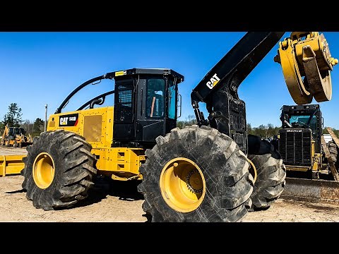 New Cat 545D Skidder walk around